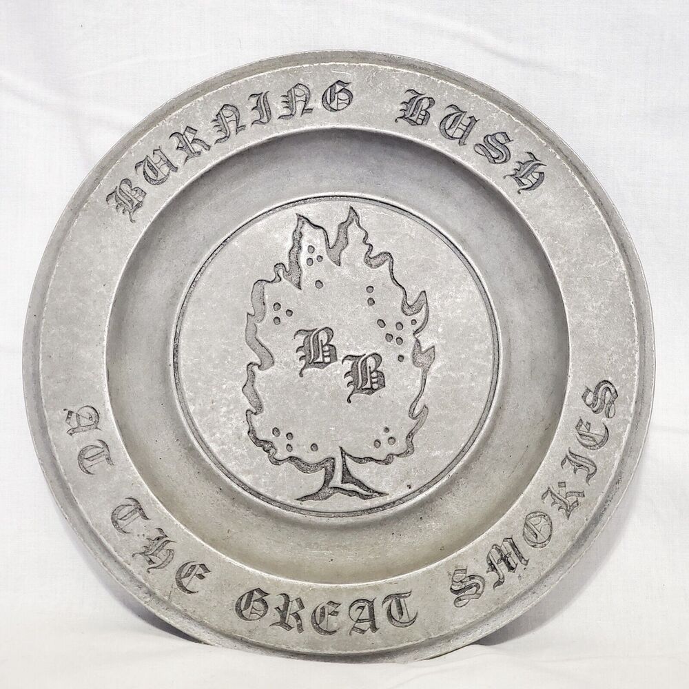 York Metalcrafters Pewter Plate Burning Bush At The Great Smokies